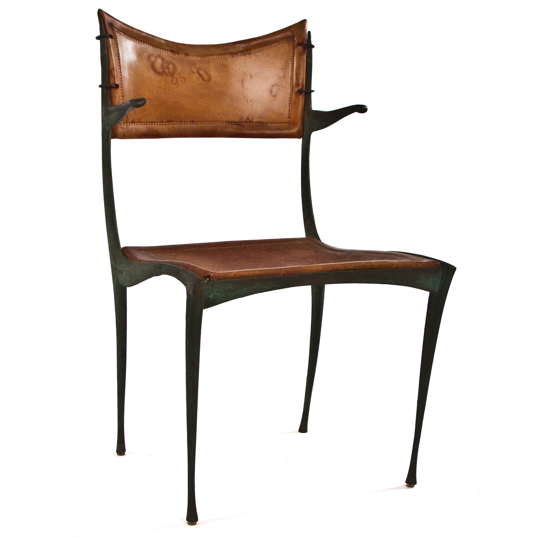 Bronze and leather Gazelle chairs - Dan Johnson